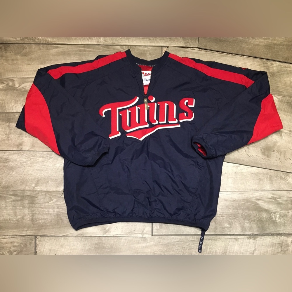 Vintage Majestic Dugout Authentics Collection MINNESOTA TWINS Jacket Coat Medium
